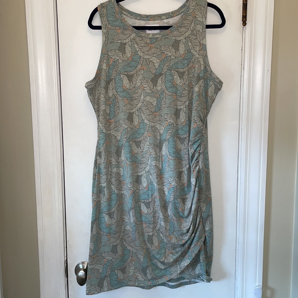 Nine West Sleeveless Midi Dress- XXL Palm Print
